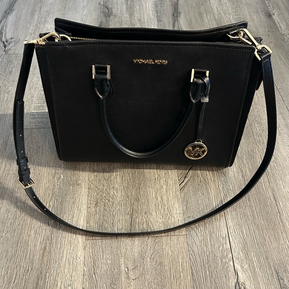 Michael Kors Hope Large Leather Satchel Designer Handbag Shoulder Bag Crossbody - Picture 1 of 16